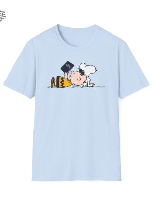 Peanuts Snoopy Charlie Brown Reading Anarchists Cookbook Tribute Unisex Softstyle Tshirt Happy Monday Snoopy Thank You Unique revetee 7