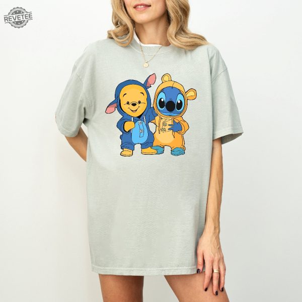 Winnie The Pooh Shirt Stitch Shirt Pooh Bear Shirt Winnie The Pooh Eating Honey Winnie The Pooh Saying Goodbye Unique revetee 1