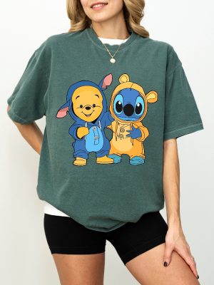 Winnie The Pooh Shirt Stitch Shirt Pooh Bear Shirt Winnie The Pooh Eating Honey Winnie The Pooh Saying Goodbye Unique revetee 3