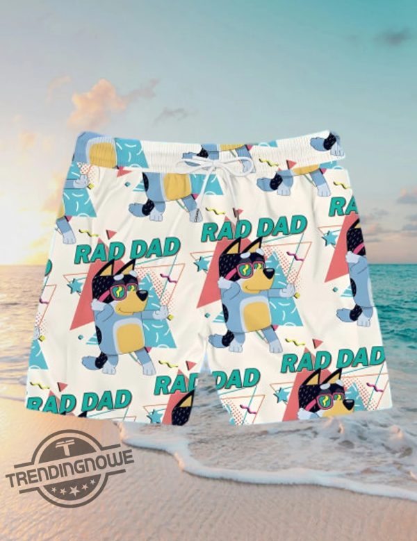 Rad Dad Hawaiian Shirt Bluey Hawaiian Shirt Rad Dad Bluey Shirt Gift For Dad Fathers Shirt trendingnowe 2