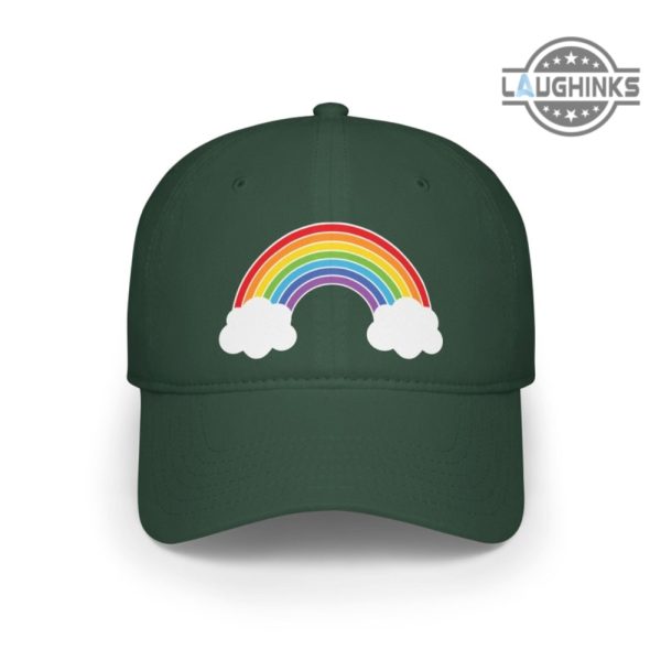 rainbow lgbtq pride classic embroidered baseball hat stylish and trendy lgbtq pride accessories laughinks 3