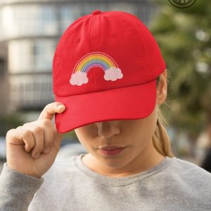 rainbow lgbtq pride classic embroidered baseball hat stylish and trendy lgbtq pride accessories laughinks 5
