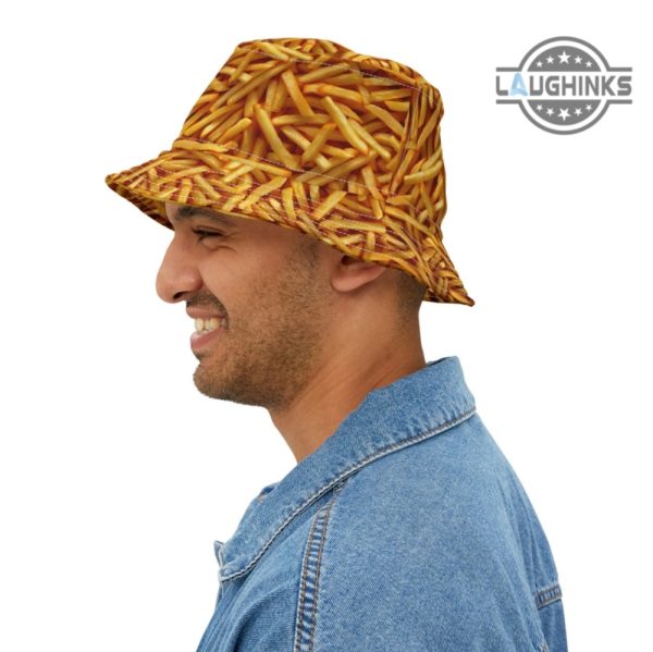 funny mcdonalds bucket hat french fries junk food meme all over printed hats trending fashion accessory laughinks 7