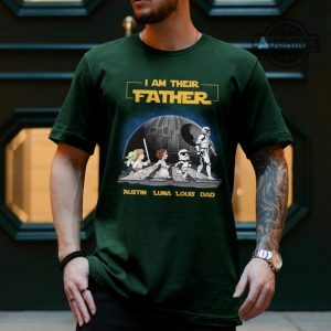 epic star wars i am their father personalized shirt funny movie custom fathers day gift for dads best dad present darth vader fan gear gift for him laughinks 2