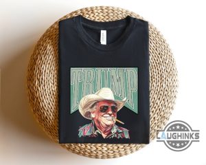 cool western cowboy donald trump shirt trendy republican gift for president trump supporters laughinks 1