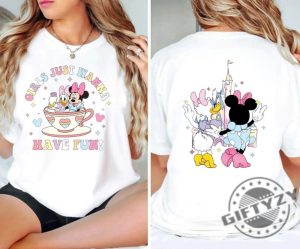 Disney Minnie Daisy Disney Besties Girls Just Wanna Have Fun Shirt giftyzy 3