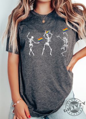 Skeleton Pride Rainbow Lgbtq Funny Pride Shirt giftyzy 5