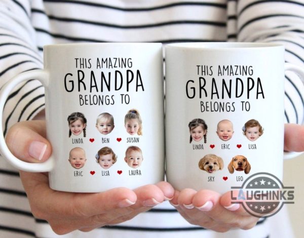 personalized grandad mug with photo this amazing grandpa belongs to custom kids faces coffee cup great grandfather birthday fathers day gift laughinks 1