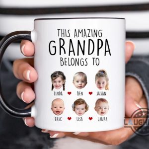 personalized grandad mug with photo this amazing grandpa belongs to custom kids faces coffee cup great grandfather birthday fathers day gift laughinks 2