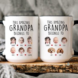 personalized grandad mug with photo this amazing grandpa belongs to custom kids faces coffee cup great grandfather birthday fathers day gift laughinks 3