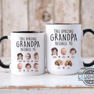personalized grandad mug with photo this amazing grandpa belongs to custom kids faces coffee cup great grandfather birthday fathers day gift laughinks 5