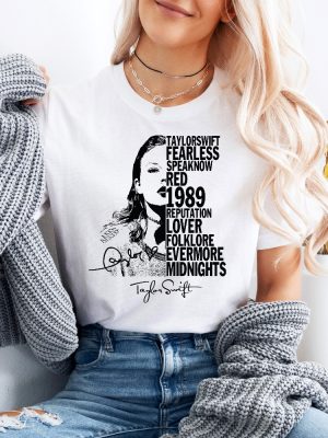 Taylor Swift Album Shirt Taylor Swift Clothing Midnights Tracklist 1989 Taylors Version Ttpd Pitchfork Unique revetee 2