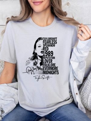 Taylor Swift Album Shirt Taylor Swift Clothing Midnights Tracklist 1989 Taylors Version Ttpd Pitchfork Unique revetee 5