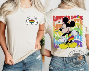 Love Is Love Mickey Mouse Disney Rainbow Lgbtq Shirt giftyzy 2