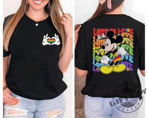 Love Is Love Mickey Mouse Disney Rainbow Lgbtq Shirt giftyzy 3