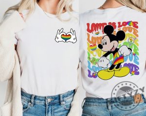 Love Is Love Mickey Mouse Disney Rainbow Lgbtq Shirt giftyzy 4