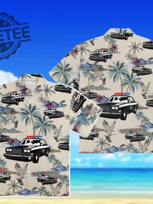 Police Car Hawaiian Shirt Unique Police Car Button Shirt revetee 3