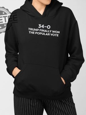 Trump Finally Won The Popular Vote 340 Convicted Felon T Shirt Unique revetee 3