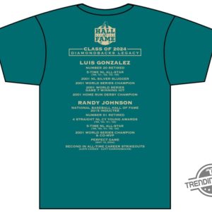 D Backs Hall Of Fame Shirt Giveaway 2024 Luis Gonzalez Randy Johnson D Backs Hall Of Fame Shirt 2024 Giveaway trendingnowe 3