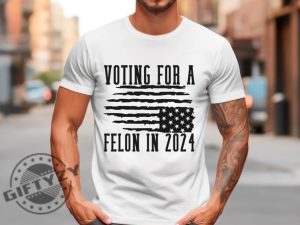 Voting For Felon Trump 2024 Nation In Distress Flag Shirt giftyzy 2