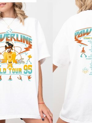 Stand Out Tee Powerline 95 Shirt Retro Disney A Goofy Movie Powerline Stand Out World Tour 95 Shirt Disneyland Trip Unique revetee 2