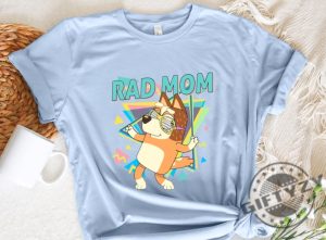 Retro Rad Mom Cute Mama Chilli Heeler Bluey Family Shirt giftyzy 4