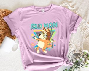 Retro Rad Mom Cute Mama Chilli Heeler Bluey Family Shirt giftyzy 7