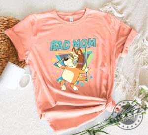 Retro Rad Mom Cute Mama Chilli Heeler Bluey Family Shirt giftyzy 8