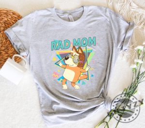 Retro Rad Mom Cute Mama Chilli Heeler Bluey Family Shirt giftyzy 9