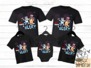 Red White Bluey Fourth Of July Shirt giftyzy 4