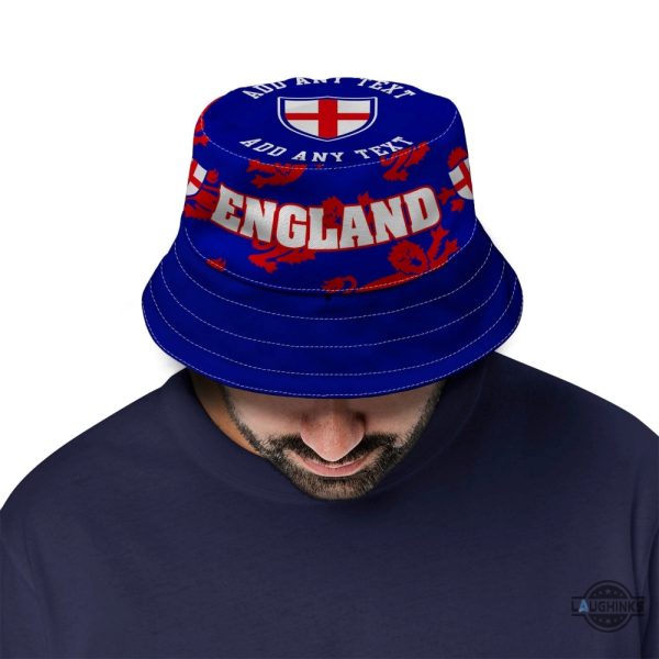 england bucket hat football blue lions all over print hats world cup soccer fan gear laughinks 1