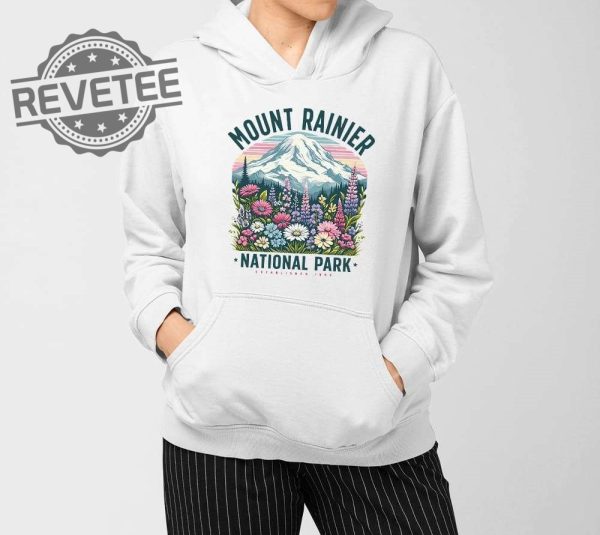 Mount Rainier National Park Wildflower Hoodie Shirt Sweatshirt Unique revetee 1