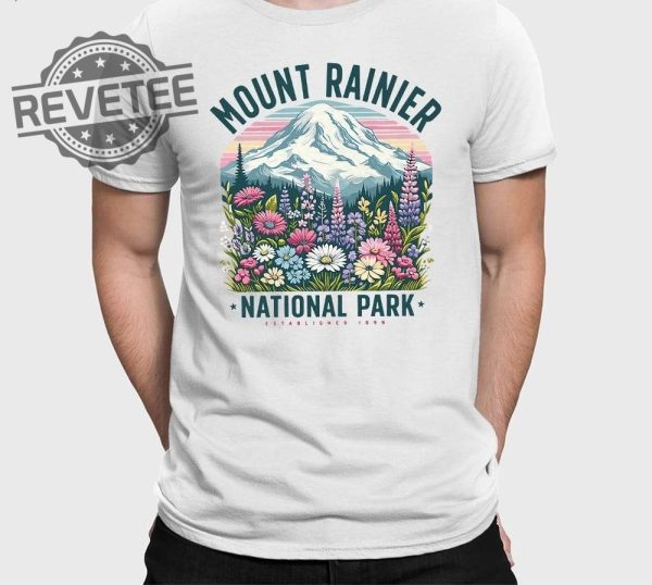 Mount Rainier National Park Wildflower Hoodie Shirt Sweatshirt Unique revetee 2