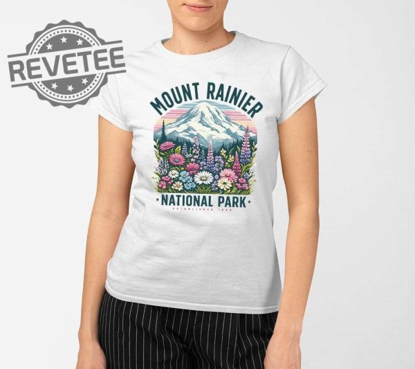 Mount Rainier National Park Wildflower Hoodie Shirt Sweatshirt Unique revetee 3