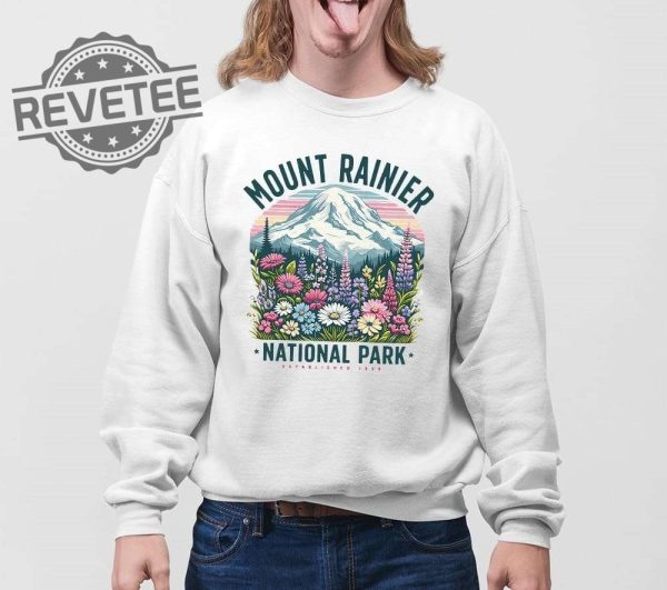 Mount Rainier National Park Wildflower Hoodie Shirt Sweatshirt Unique revetee 4