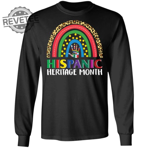 Hispanic Heritage Rainbow Shirts Unique Hispanic Heritage Rainbow Hoodie Hispanic Heritage Rainbow Sweatshirt revetee 2