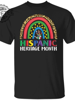 Hispanic Heritage Rainbow Shirts Unique Hispanic Heritage Rainbow Hoodie Hispanic Heritage Rainbow Sweatshirt revetee 6