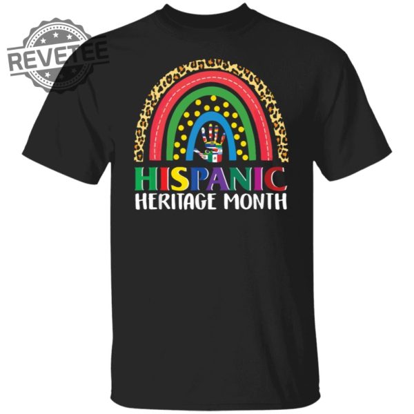 Hispanic Heritage Rainbow Shirts Unique Hispanic Heritage Rainbow Hoodie Hispanic Heritage Rainbow Sweatshirt revetee 6