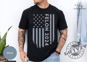 Im Voting For The Felon 2024 Political Shirt giftyzy 2