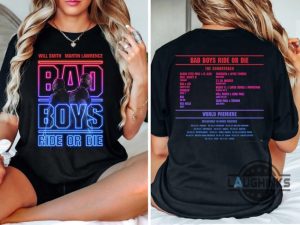 bad boys ride or die movie soundtrack shirt limited edition collection