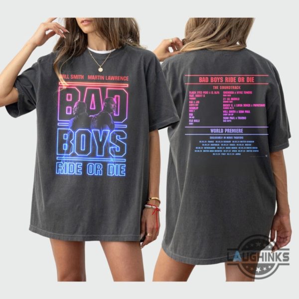 bad boys ride or die movie soundtrack shirt limited edition collection