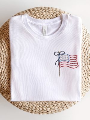 Embroidered Usa Flag Shirt Embroidered Usa Shirt 4Th Of July Shirt Independence Day Gift Unique revetee 3