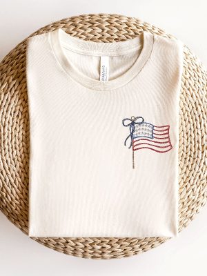 Embroidered Usa Flag Shirt Embroidered Usa Shirt 4Th Of July Shirt Independence Day Gift Unique revetee 4