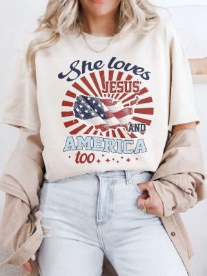 She Loves Jesus And America Too Lyrics Shirt She Loves Jesus And America Too Shirt America Retro Shirt Unique revetee 5