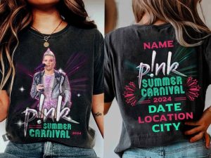 Custom Pink Singer Summer Carnival 2024 Festival Tour Shirt giftyzy 2