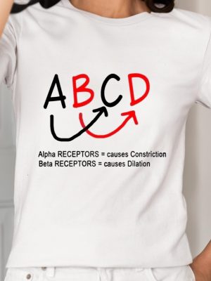 Abcd Alpha Receptors Causes Constriction Beta Receptors Causes Dilation Shirts Unique revetee 2