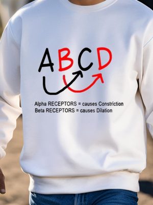 Abcd Alpha Receptors Causes Constriction Beta Receptors Causes Dilation Shirts Unique revetee 3