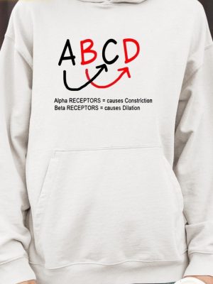 Abcd Alpha Receptors Causes Constriction Beta Receptors Causes Dilation Shirts Unique revetee 4