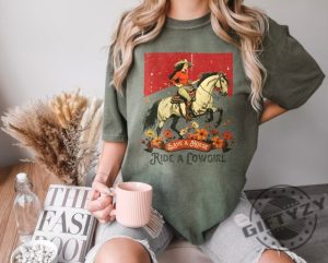 Save A Horse Ride A Cowgirl Western Rodeo Shirt giftyzy 4