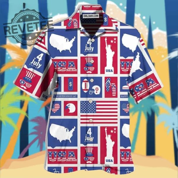 America Independence Day Happy America Hawaiian Shirts America Independence Day Hawaiian Shirt revetee 1